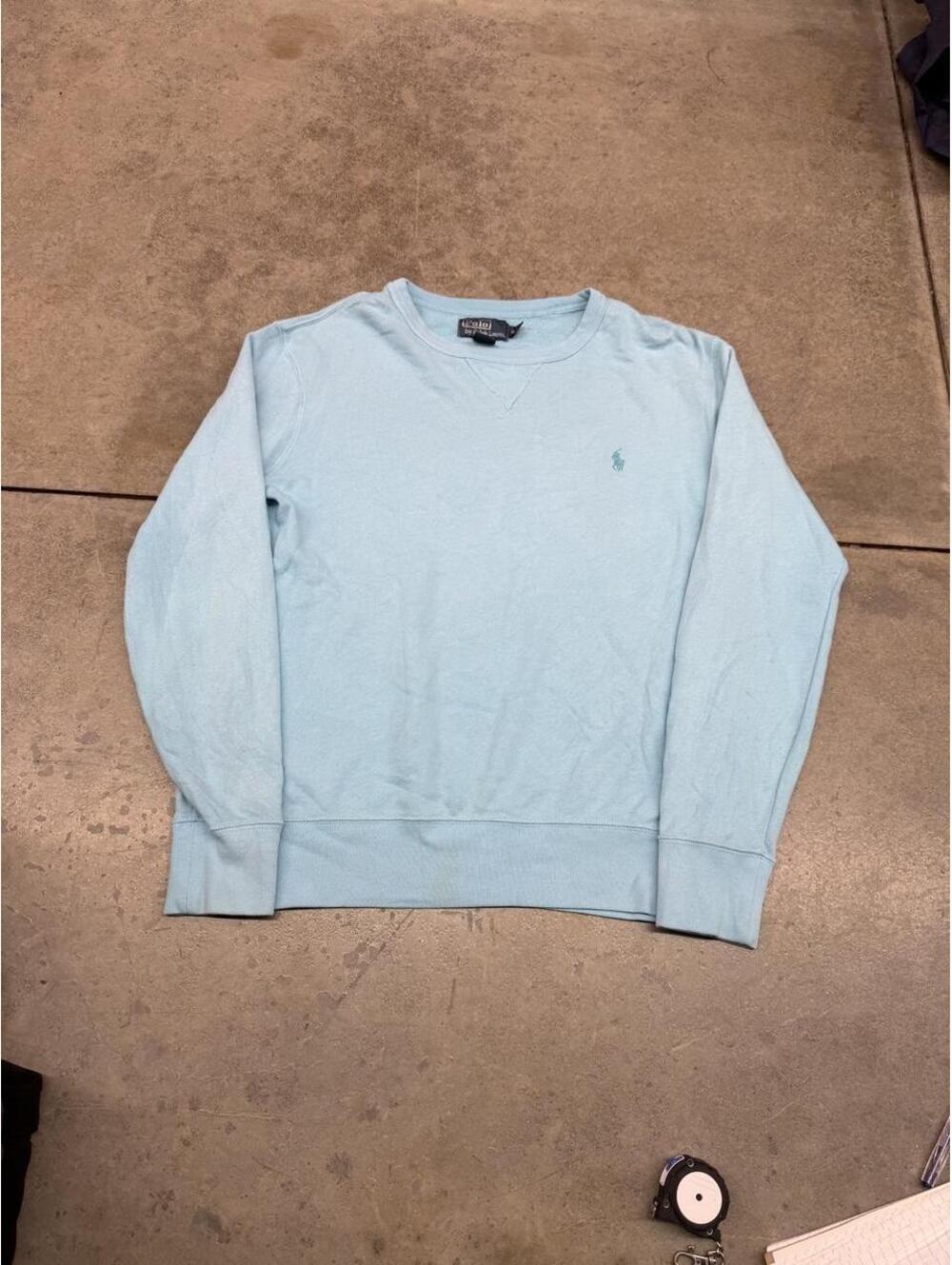 vintage polo ralph lauren baby blue small logo crewneck size medium WOMENS
